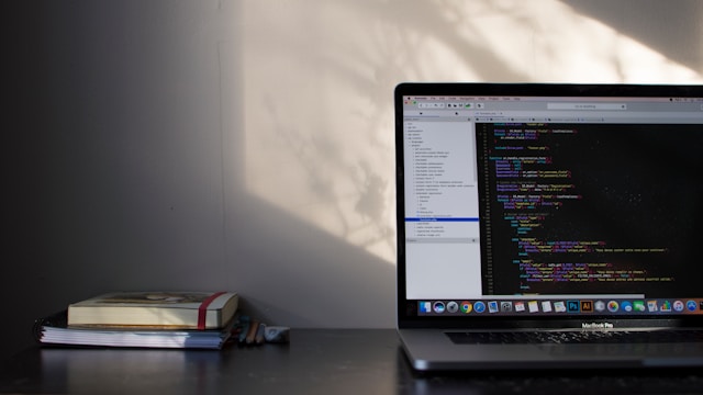 Código en pantalla