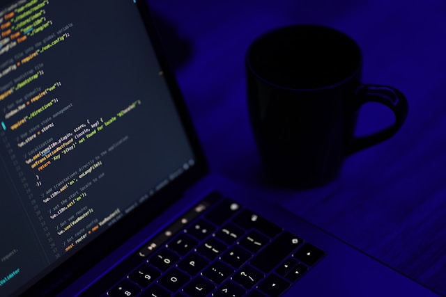 Laptop y código